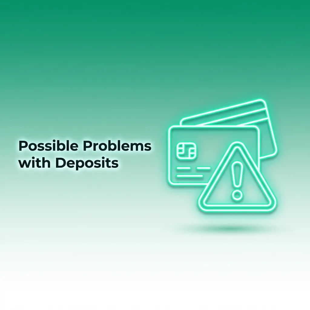 Illustration showing common deposit issues and solutions for online account funding problems