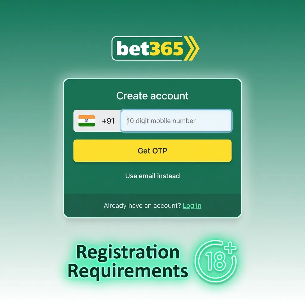 Registration requirements page showing age limits, account rules, and verification steps for new users.