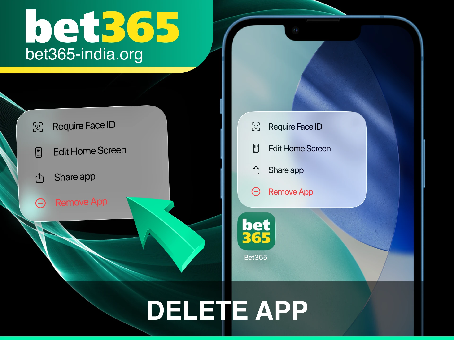 Find instructions on how to delete the Bet 365 App from your mobile device.