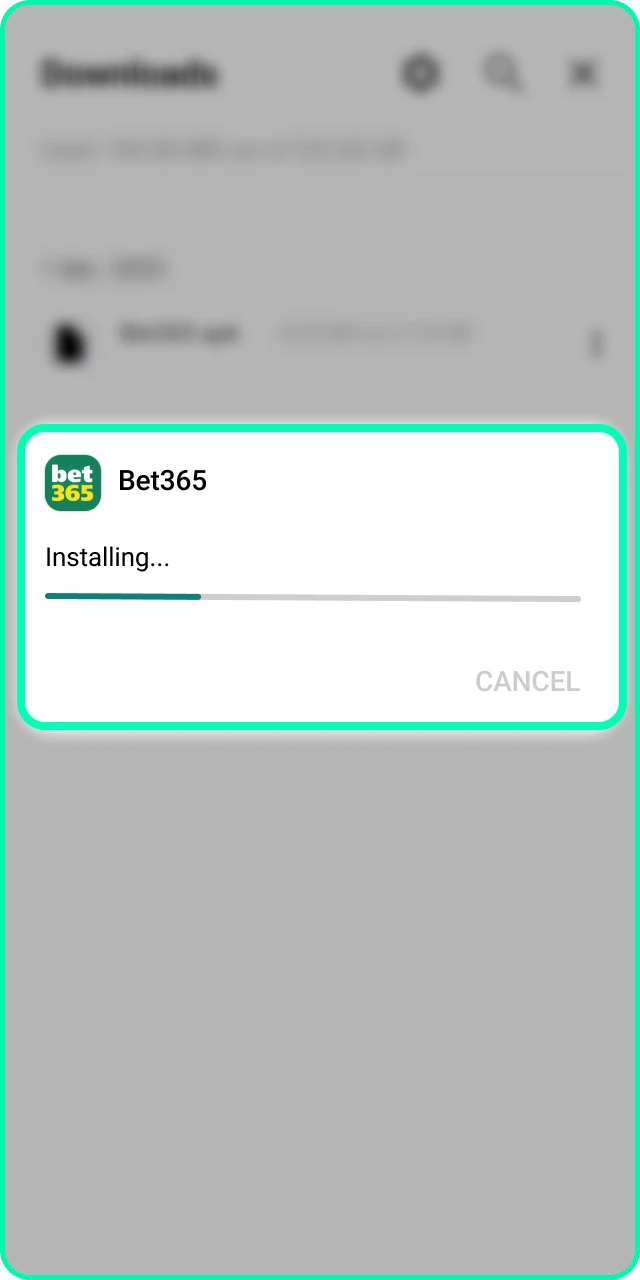 Install the Bet 365 app to access the full range of mobile services.