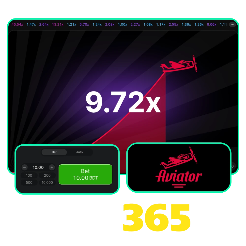 Play the exciting Aviator crash game at Bet 365 and win big.