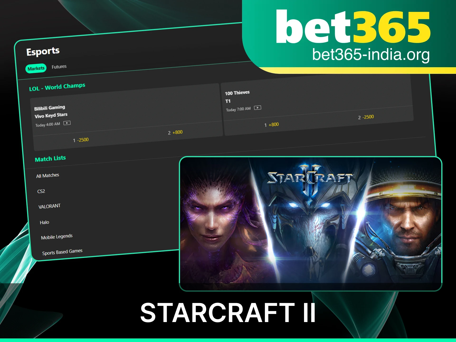 Bet on the StarCraft II GSL and IEM Katowice tournaments at official Bet365 India for competitive RTS odds.