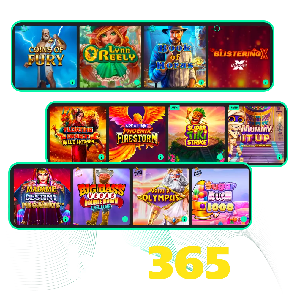 Play the best slots games at Bet 365 and win huge jackpots today.